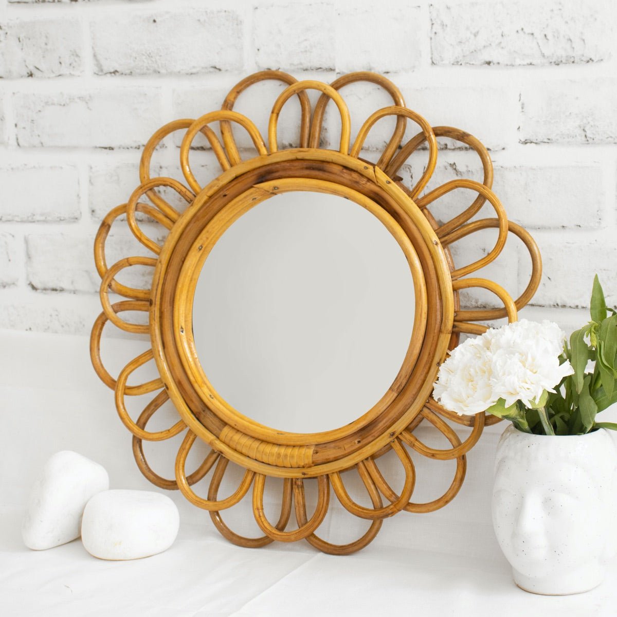Azaro - Cane Wall Mirror | Verified Sustainable by Brown Living™