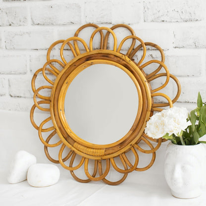 Azaro - Cane Wall Mirror | Verified Sustainable by Brown Living™
