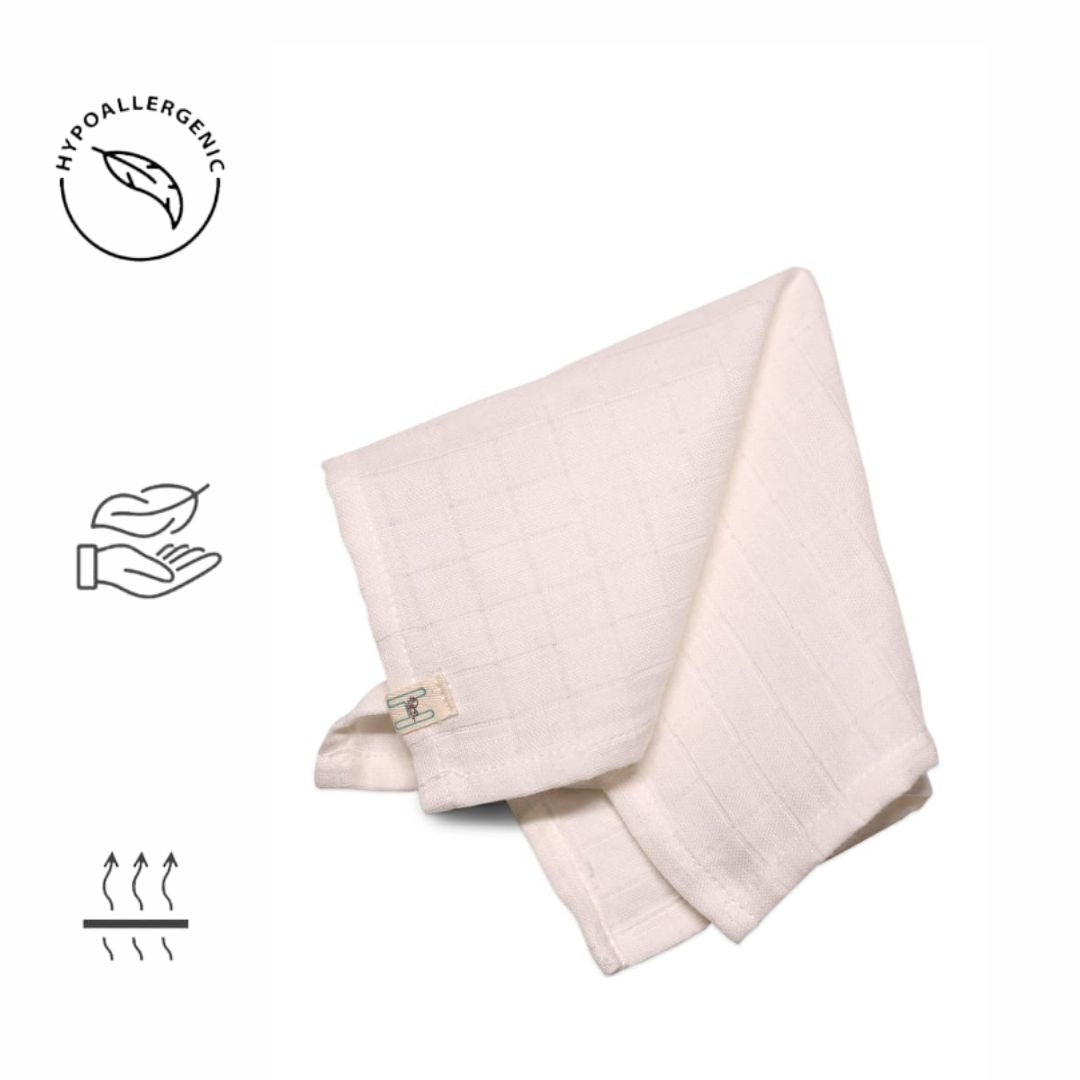 Baby Bath Towel Muslin Cotton | Herbally Dyed | Verified Sustainable by Brown Living™