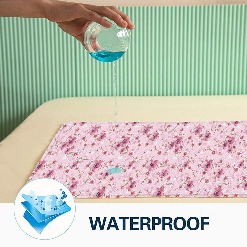 Buy Baby Diaper Changing Mat | Reusable & Waterproof Nappy Changing Mat | Super Absorbant Mat (28 x 18 Inches) | Sakura | Shop Verified Sustainable Products on Brown Living