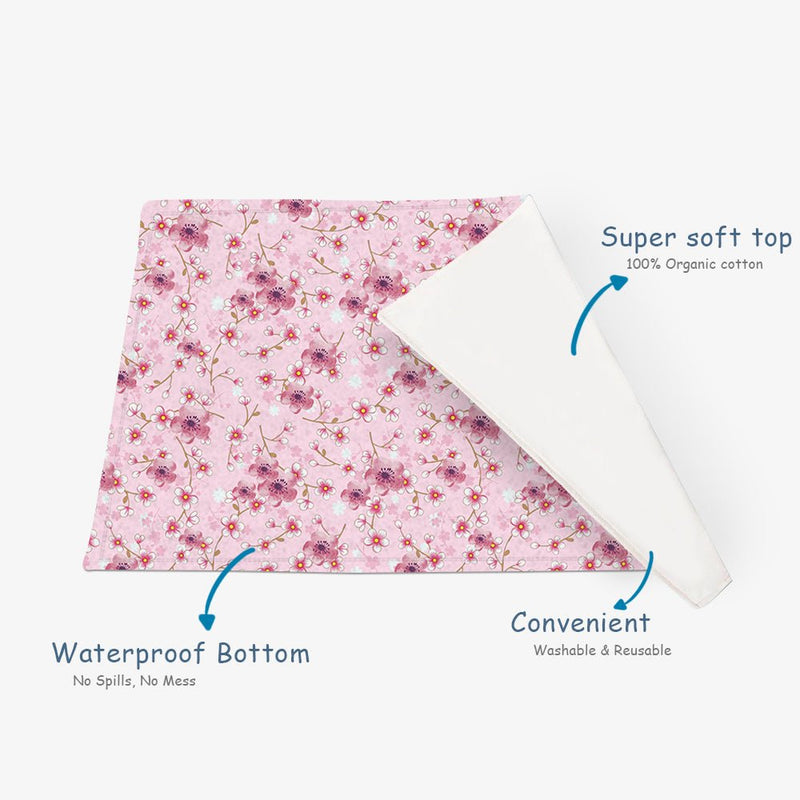Buy Baby Diaper Changing Mat | Reusable & Waterproof Nappy Changing Mat | Super Absorbant Mat (28 x 18 Inches) | Sakura | Shop Verified Sustainable Products on Brown Living