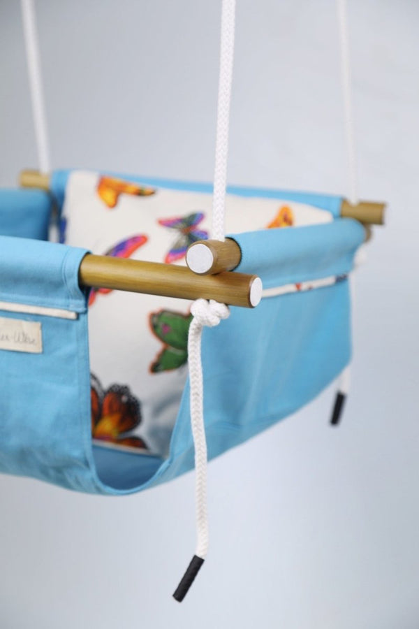 Buy Baby - Toddler Swing - Blue Butterflies | Shop Verified Sustainable Products on Brown Living