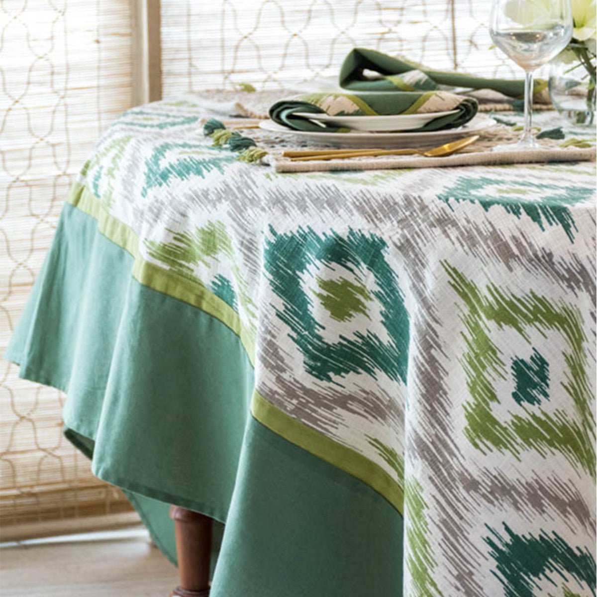 Back To Nature Cotton Table Cover (8/10 Seater) | Verified Sustainable by Brown Living™