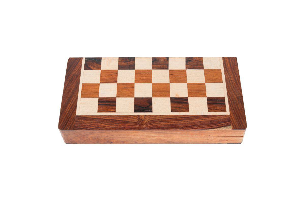 2 in 1 Wooden Backgammon and Chess Game Set - 10" (Inch) | Verified Sustainable by Brown Living™