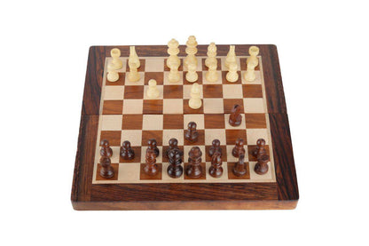 2 in 1 Wooden Backgammon and Chess Game Set - 10" (Inch) | Verified Sustainable by Brown Living™