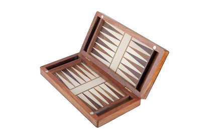 2 in 1 Wooden Backgammon and Chess Game Set - 10" (Inch) | Verified Sustainable by Brown Living™