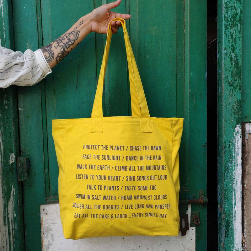 Buy Bag for Life - Daffodil Yellow Canvas Tote | Shop Verified Sustainable Products on Brown Living