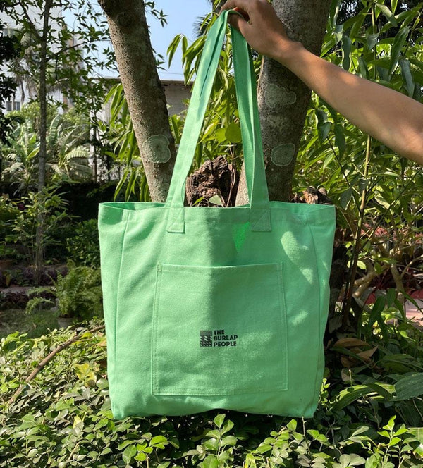 Buy Bag for Life - Mint Green Canvas Tote | Shop Verified Sustainable Tote Bag on Brown Living™