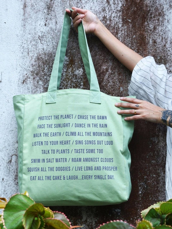 Buy Bag for Life - Sea Foam Green Canvas Tote | Shop Verified Sustainable Tote Bag on Brown Living™