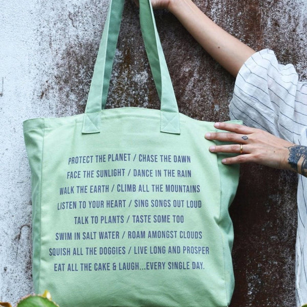 Buy Bag for Life - Sea Foam Green Canvas Tote Online on Brown