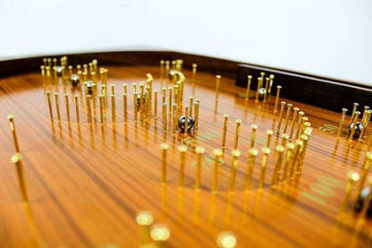 Wooden Bagatelle Traditionally Crafted Tabletop Pinball Game | Verified Sustainable by Brown Living™