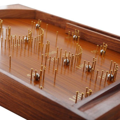 Wooden Bagatelle Traditionally Crafted Tabletop Pinball Game | Verified Sustainable by Brown Living™