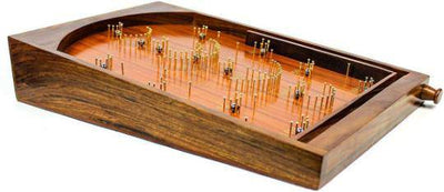 Wooden Bagatelle Traditionally Crafted Tabletop Pinball Game – Learning & Educational Toys on Brown Living™. SKU: 1135. Img 1.