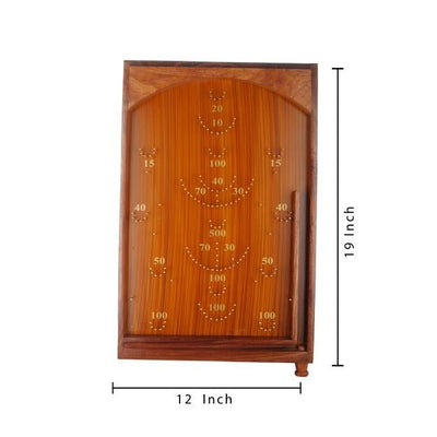 Wooden Bagatelle Traditionally Crafted Tabletop Pinball Game – Learning & Educational Toys on Brown Living™. SKU: 1135. Img 12.