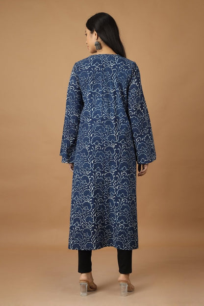 Bageecha Dabu Indigo Cotton Jacket | Verified Sustainable by Brown Living™