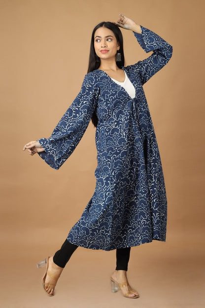 Bageecha Dabu Indigo Cotton Jacket | Verified Sustainable by Brown Living™