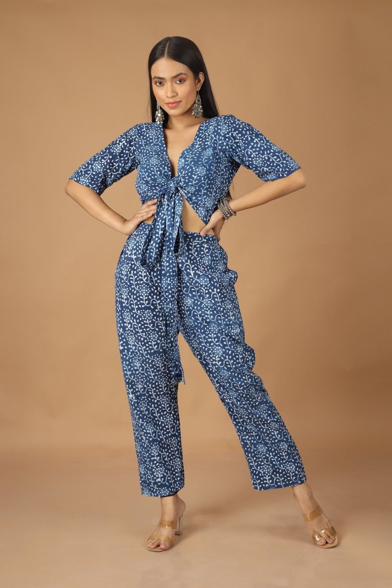 Buy Bagh Dabu Indigo Co-ordinated Set | Shop Verified Sustainable Womens Co-ord Set on Brown Living™