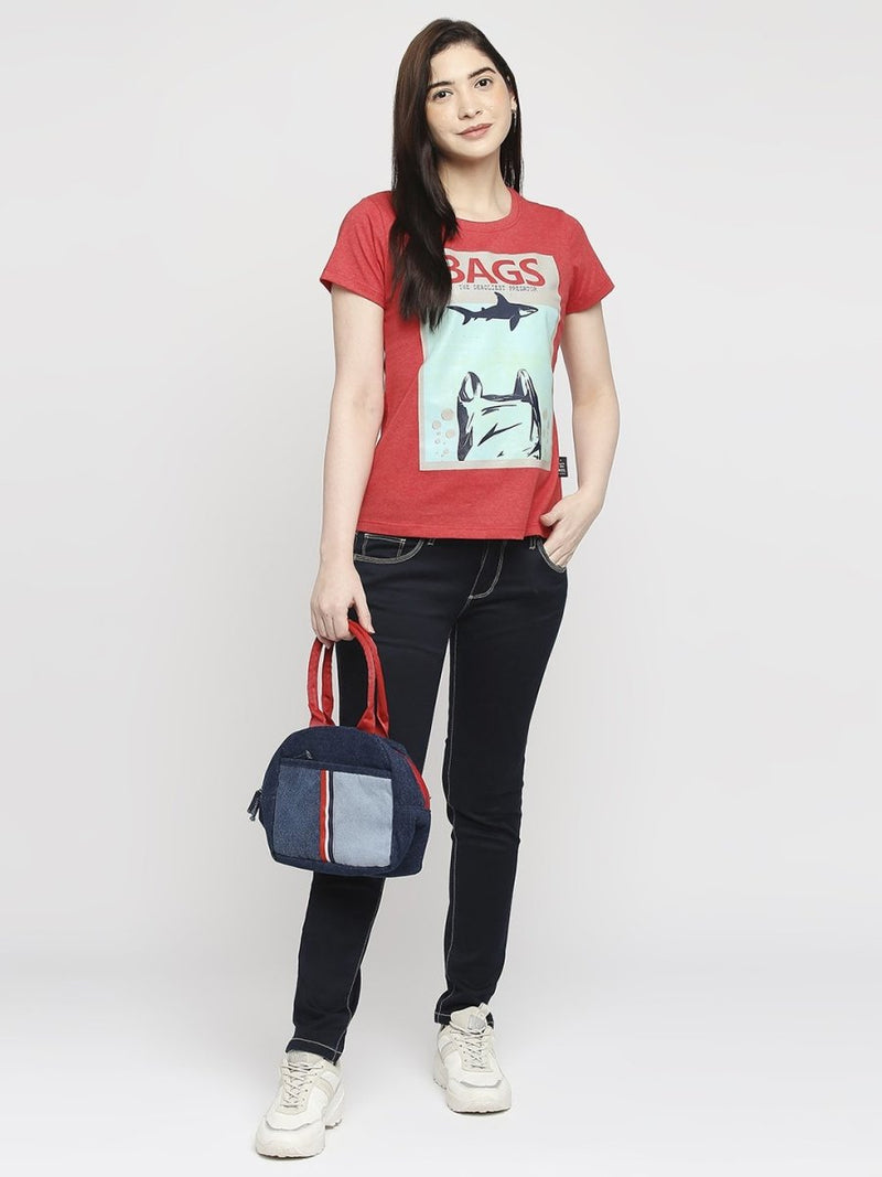 Buy Bags T-shirt | Recycled Polyester + Recycled Cotton Blend | Shop Verified Sustainable Womens T-Shirt on Brown Living™