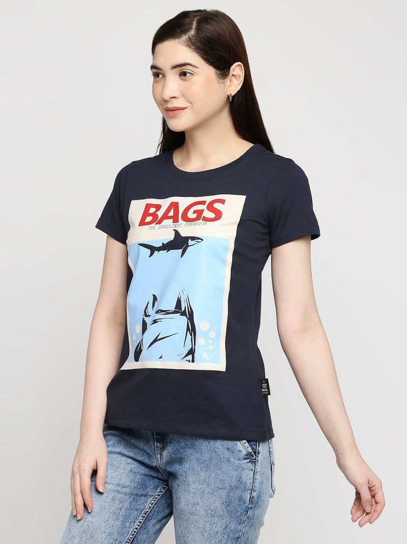 Buy Bags T-shirt | Recycled Polyester + Recycled Cotton Blend | Shop Verified Sustainable Womens T-Shirt on Brown Living™