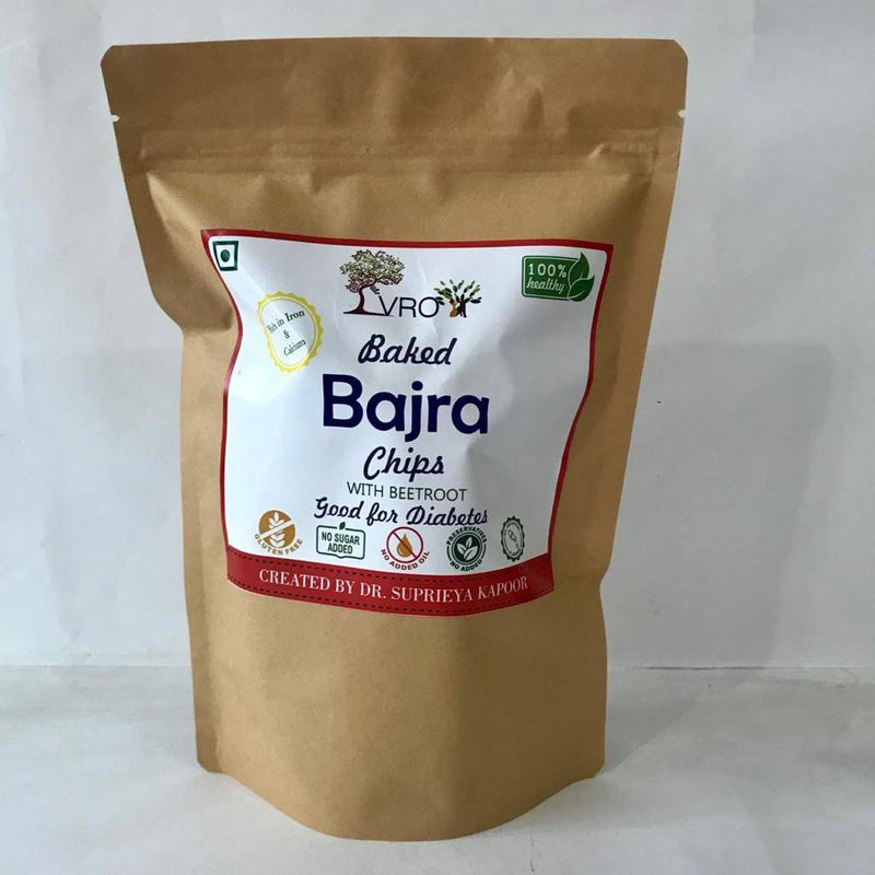 Buy Baked Bajra Chips with Beetroot 150 g | Shop Verified Sustainable Healthy Snacks on Brown Living™