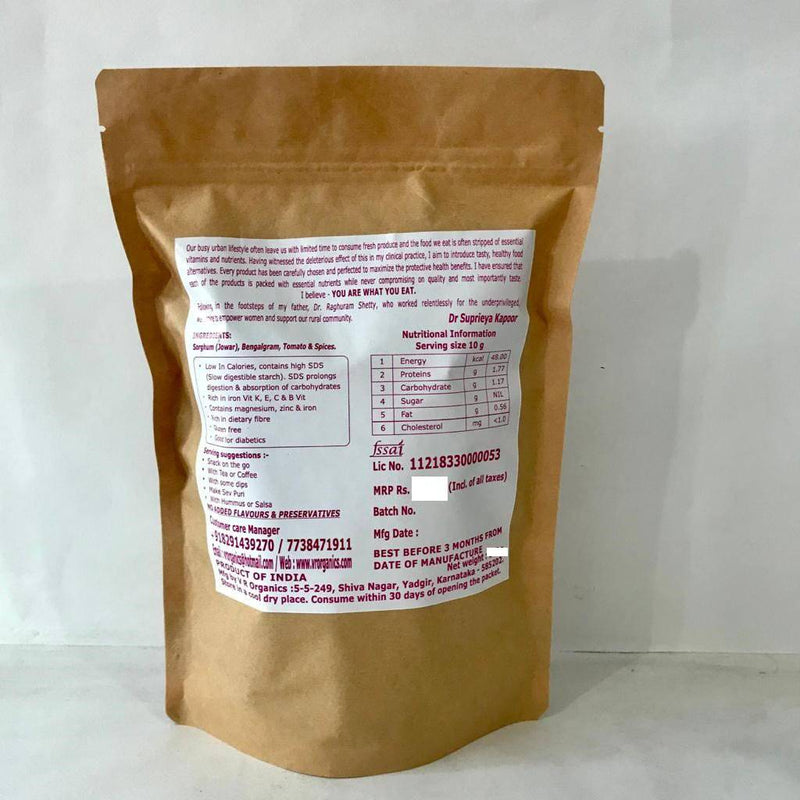 Buy Baked Jowar Chips with Bengal gram 150 g | Shop Verified Sustainable Healthy Snacks on Brown Living™