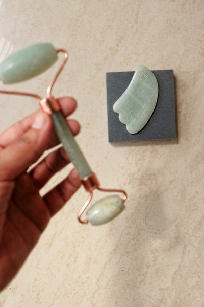 Balance Jade Crystal Stone Kit – Massager on Brown Living™. SKU: Lamina - 2. Img 2.
