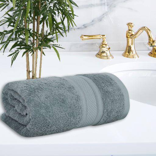 Bamboo Bath Towel Absorbent Super Soft 600 GSM - Cadet Blue Large | Verified Sustainable by Brown Living™