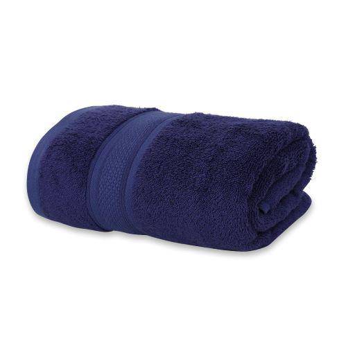Buy Bamboo Bath Towel Absorbent Super Soft 600 GSM - Navy Large | Shop Verified Sustainable Bath Linens on Brown Living™