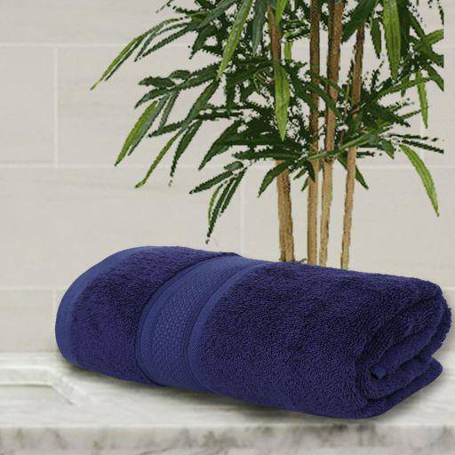 Bamboo Bath Towel Absorbent Super Soft 600 GSM - Navy Large | Verified Sustainable by Brown Living™