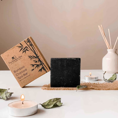 Bamboo Charcoal Soap | Handmade Spa Bar | With Aloe Vera Extract – Body Soap on Brown Living™. SKU: TBB - 2. Img 1.