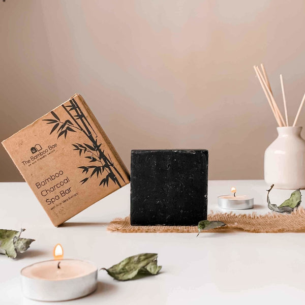 Buy Bamboo Charcoal Soap | Handmade Spa Bar | With Aloe Vera Extract | Shop Verified Sustainable Body Soap on Brown Living™