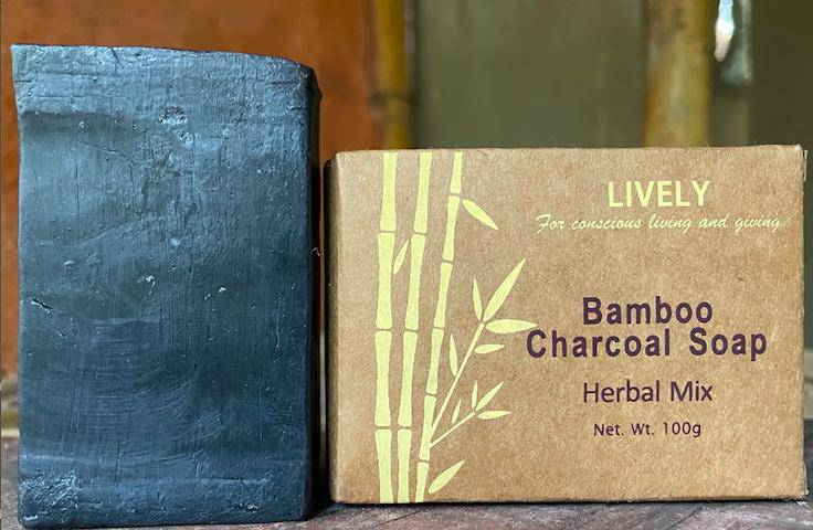 Buy Bamboo Charcoal Soap - Herbal Mix | Shop Verified Sustainable Body Soap on Brown Living™