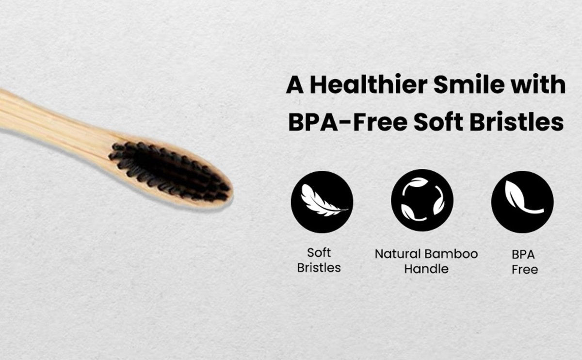 Bamboo Charcoal ToothBrush S Curve | Verified Sustainable by Brown Living™