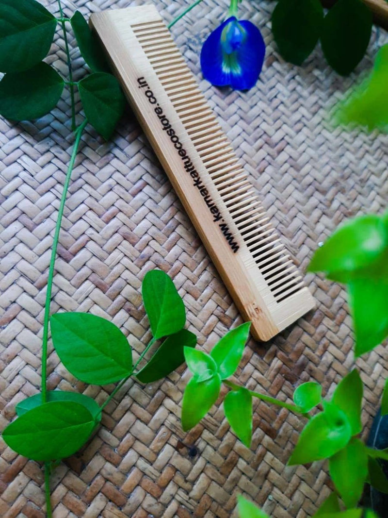 Buy Bamboo Comb - For Healthy Scalp & Hair [Pack of 3] | Shop Verified Sustainable Hair Comb on Brown Living™