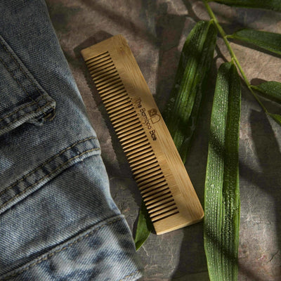 Bamboo Comb | Non Static & Sleek Travel Comb | Pocket Size & Travel Friendly Bamboo Comb – Hair Comb on Brown Living™. SKU: TBB - 3. Img 2.