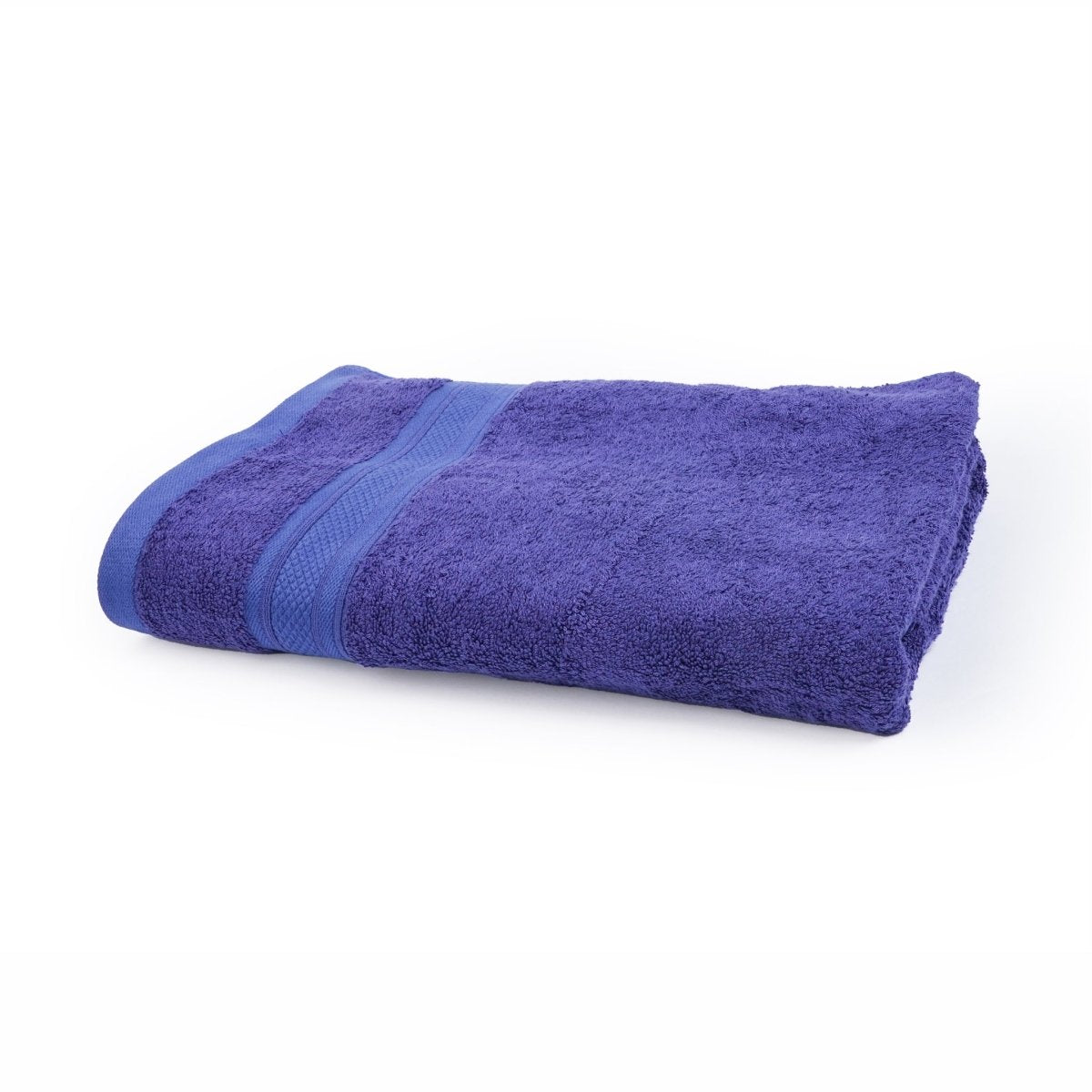 Bamboo Cotton Bath Towel (single piece) Festive Blue | Verified Sustainable by Brown Living™