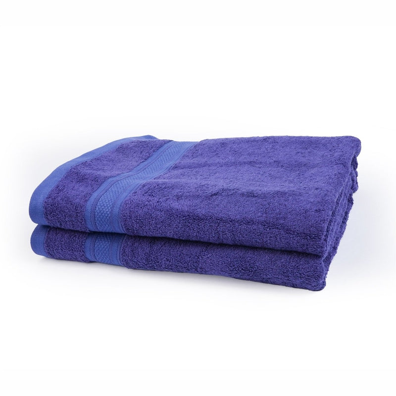 Buy Bamboo Cotton Bath Towel (single piece) Festive Blue | Shop Verified Sustainable Bath Linens on Brown Living™
