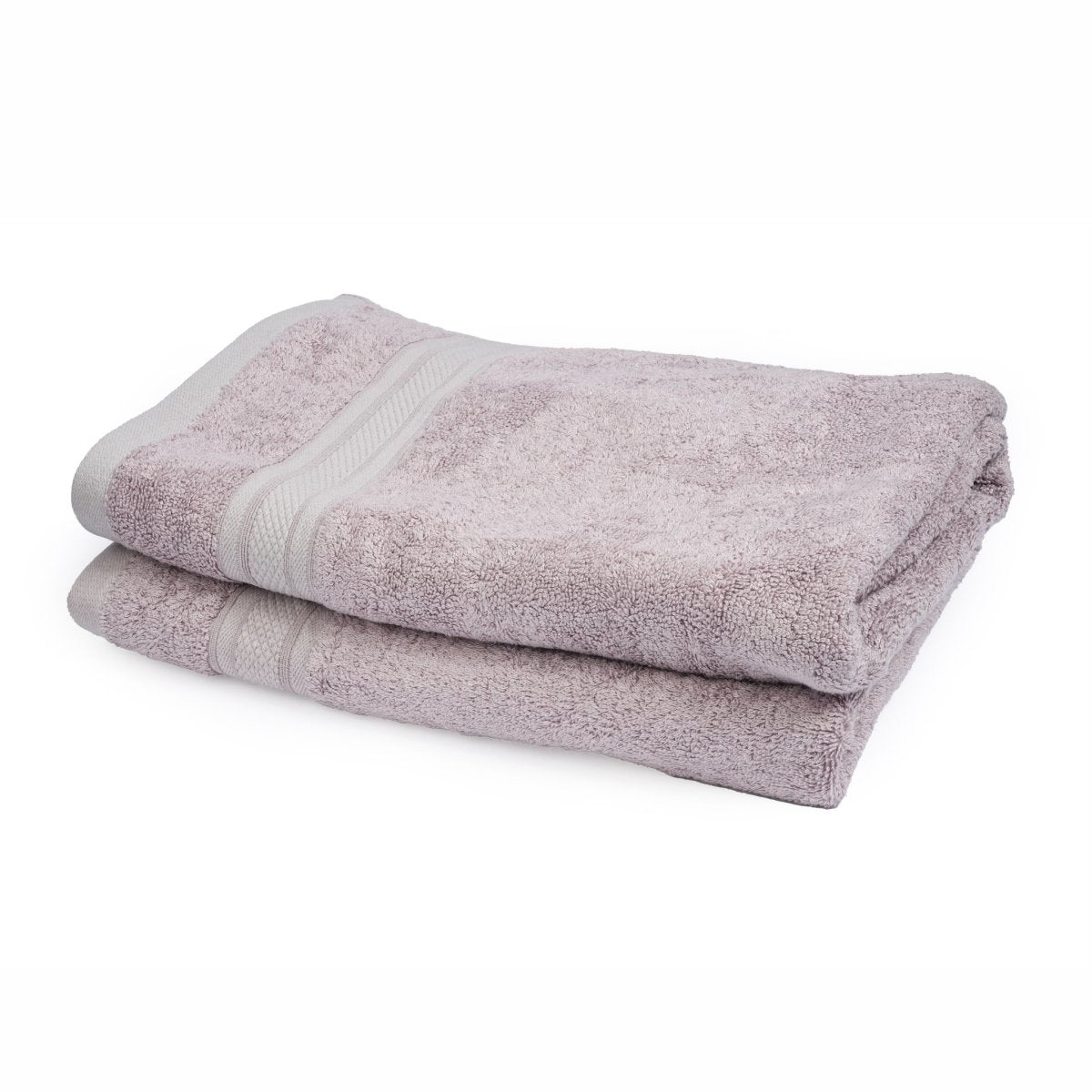 Bamboo Cotton bath towel (single piece) Grape Grey | Verified Sustainable by Brown Living™