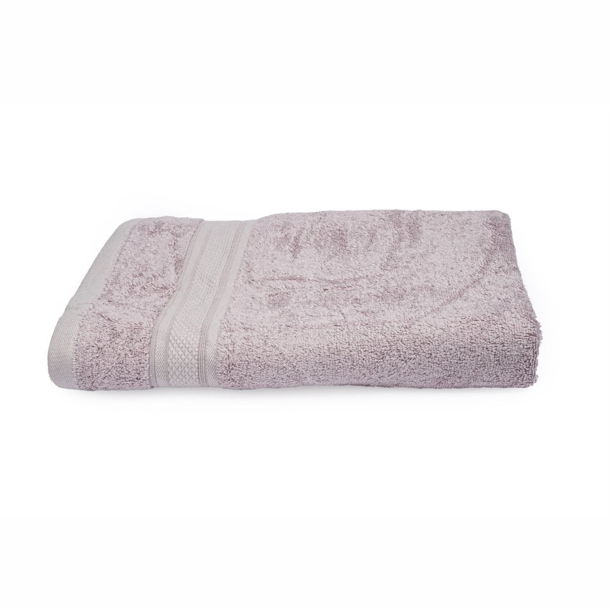 Bamboo Cotton bath towel (single piece) Grape Grey | Verified Sustainable by Brown Living™