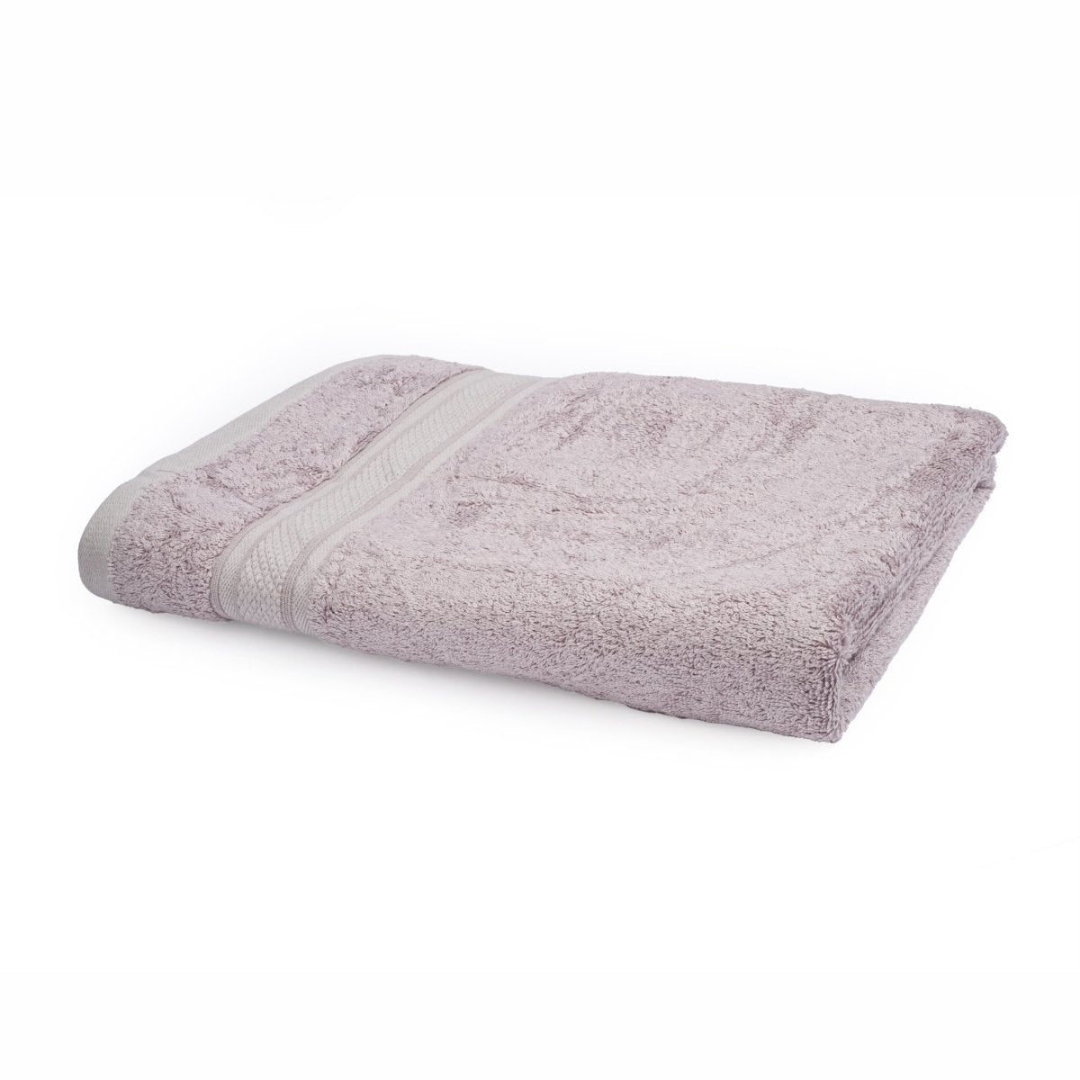 Bamboo Cotton bath towel (single piece) Grape Grey | Verified Sustainable by Brown Living™