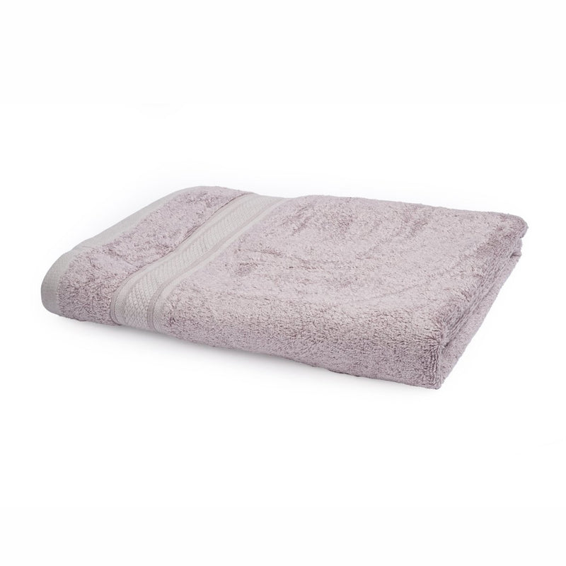 Buy Bamboo Cotton Bath Towels And Hand Towels Set Of 2 Grape Grey | Shop Verified Sustainable Products on Brown Living