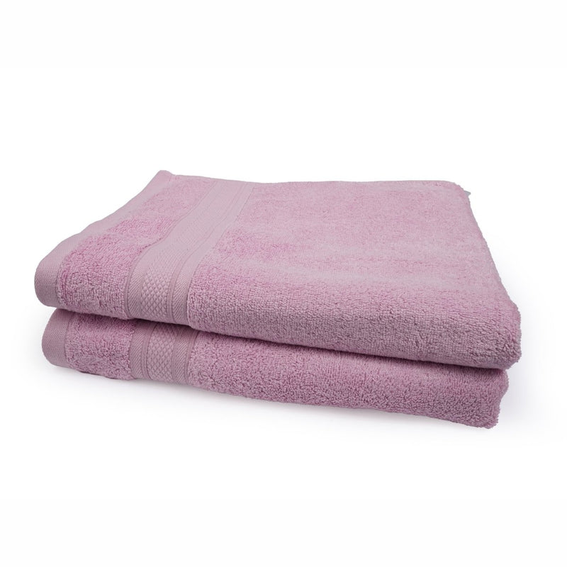 Buy Bamboo Cotton Bath Towels And Hand Towels Set of 2 Light Pink | Shop Verified Sustainable Products on Brown Living