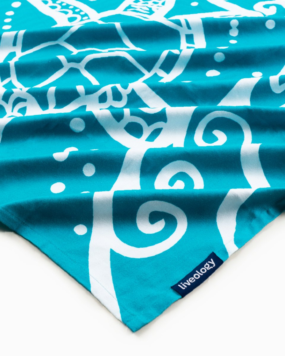 Bamboo & Cotton Blend Printed Bath & Beach Towel | Wild Ocean | Verified Sustainable by Brown Living™