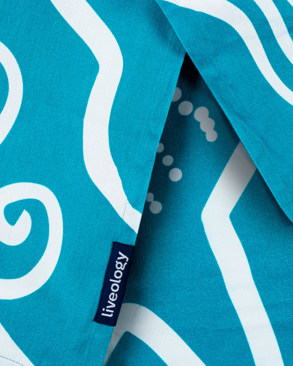 Bamboo & Cotton Blend Printed Bath & Beach Towel | Wild Ocean | Verified Sustainable by Brown Living™