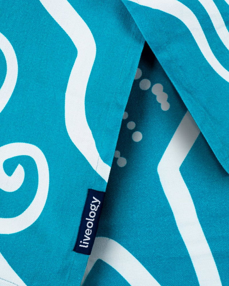 Buy Bamboo & Cotton Blend Printed Bath & Beach Towel | Wild Ocean | Shop Verified Sustainable Bath Linens on Brown Living™