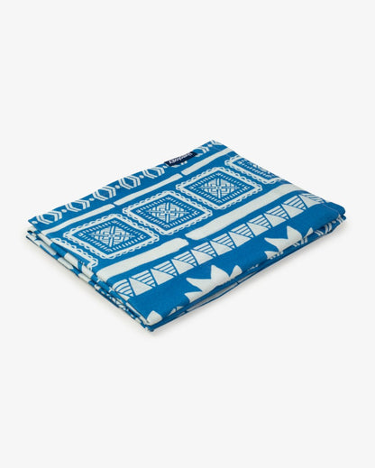 Bamboo & Cotton Blend Printed Bath Towel | Nomad Azure Blue | Verified Sustainable by Brown Living™