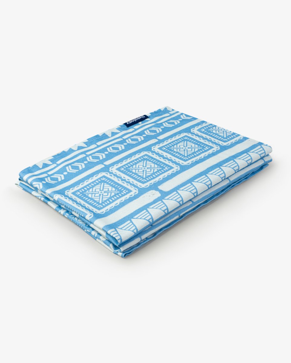 Bamboo & Cotton Blend Printed Bath Towel | Nomad Periwinkle Blue | Verified Sustainable by Brown Living™