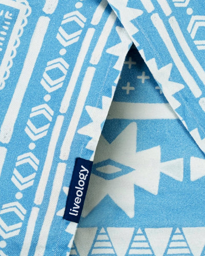 Bamboo & Cotton Blend Printed Bath Towel | Nomad Periwinkle Blue – Bath Linens on Brown Living™. SKU: PBT011_24BL721. Img 2.