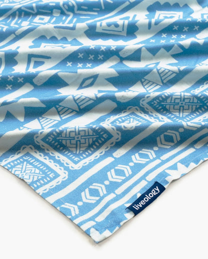 Bamboo & Cotton Blend Printed Bath Towel | Nomad Periwinkle Blue | Verified Sustainable by Brown Living™