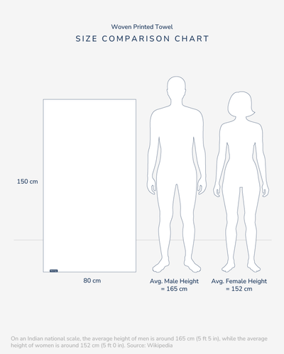 Bamboo & Cotton Blend Printed Beach & Bath Towel | Boho Lady – Bath Linens on Brown Living™. SKU: PBT013. Img 7.